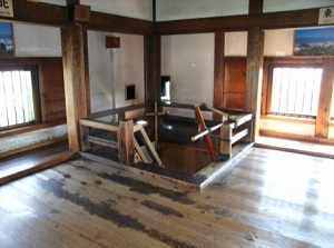 Inside of the castle tower in Matsumoto Castle