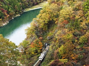 Tenryu River and JR Iida Line