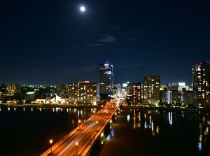 Night view of Niigata city