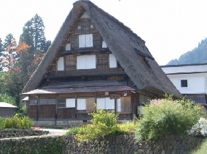 A house in Ainokura district in Gokayama