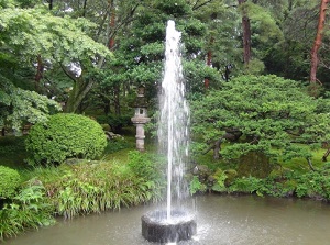 A fountain in Kenrokuen