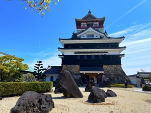 Stone garden around the entrance of Kiyosu Castle