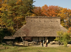 Hida Folk Village in autumn