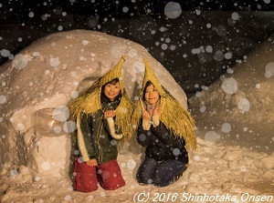 Winter event in Shin-Hotaka Onsen