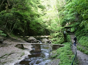 Walking trail of Akame 48 Waterfalls