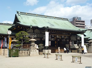 Worship hall of Osaka Tenmangu