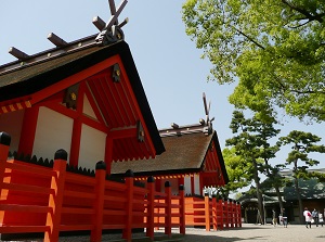 The 3rd and 4th shrines in Sumiyoshi-taisha