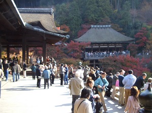 On the terrace of Hondou in Kiyomizu-dera