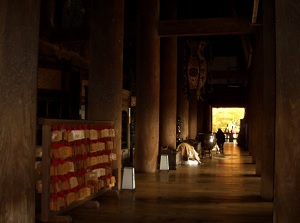 Inside of Hondou in Kiyomizu-dera