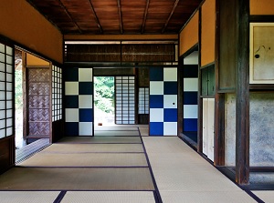 Inside of Shokintei in Katsura Rikyu