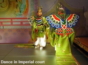 Dance in Imperial court in the Tale of Genji Museum