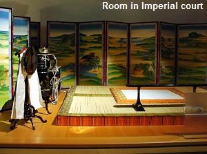 Room in Imperial court in the Tale of Genji Museum