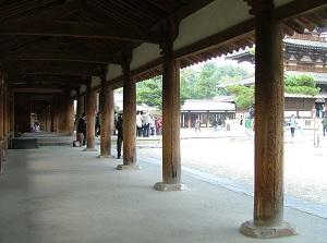 Corridor in Sai-in Garan of Horyuji