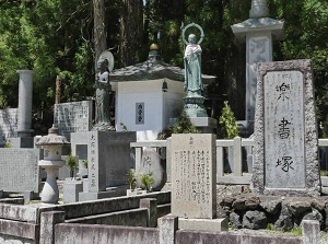 Tombs and monuments by the approach