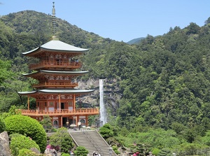Three-story pagoda and Nachi Falls
