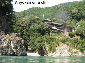 A ryokan on a cliff around Dorohatcho