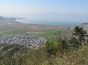 View of Lake Biwa from mount Hachiman