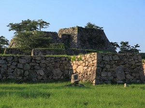 Stone walls of Takeda Castle