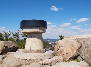 Monument on the top of Mount Washu