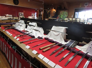 Japanese swords in the museum