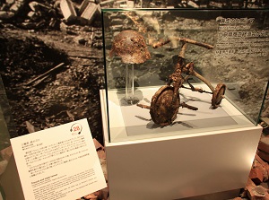 Damaged tricycle for child, Hiroshima Peace Memorial Museum