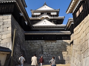 Approach to the castle tower in Matsuyama Castle