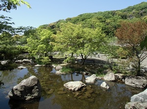 Japanese garden in Ninomaru Shiseki Teien