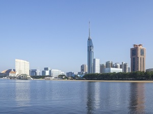 Seaside area in Fukuoka city