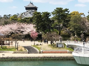 Kokura Castle in spring