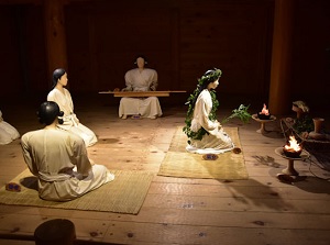 Reproduction of a ceremony in the palace in Yoshinogari