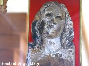 Bombed Virgin Mary in Urakami Cathedral