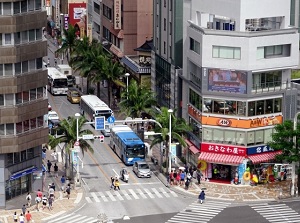 Entrance of Kokusai Street in Naha