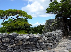 Stone wall of Nakijin Castle